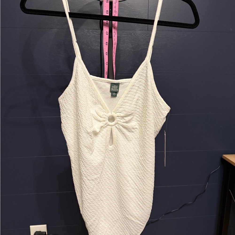 Wild Fable White Textured Dress